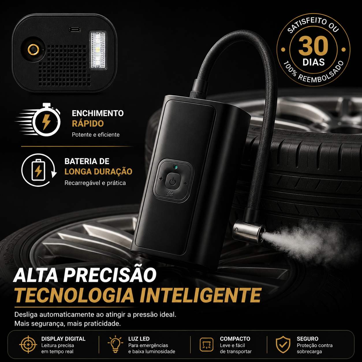 Compressor de Ar Profissional Inteligente Sem Fio