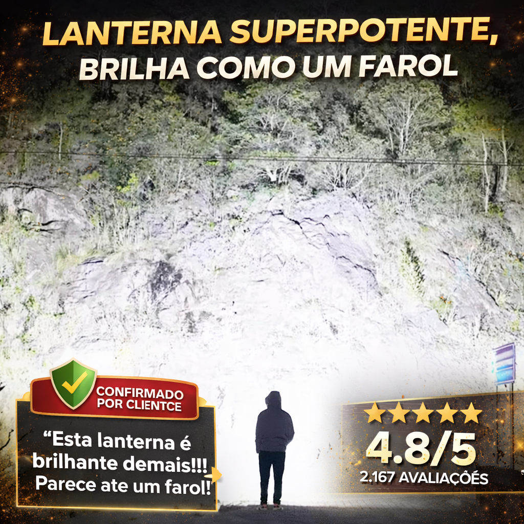 🔦💥 Superzoom Potente e Impermeável