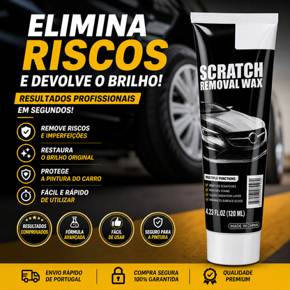 Cera universal para remoção de riscos em automóveis – Remove riscos, manchas e oxidação, e também restaura os faróis! 🚗✨