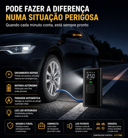 Compressor de Ar Profissional Inteligente Sem Fio
