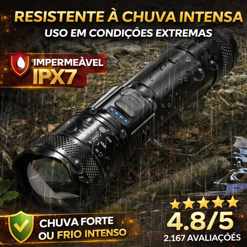 🔦💥 Superzoom Potente e Impermeável